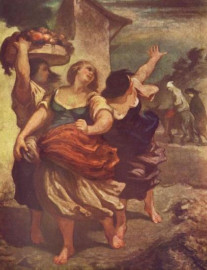 Honore Daumier Der Muller, sein Sohn und der Esel oil painting image